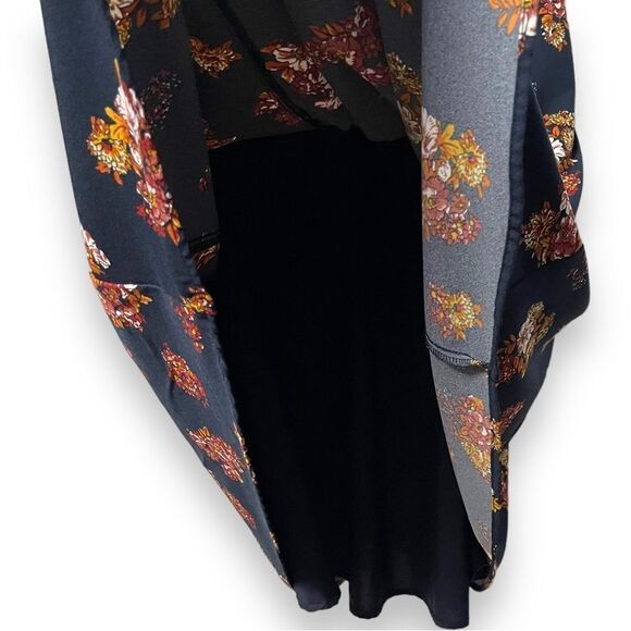 MODCLOTH Sentimental Special Retro 1940's Style Navy & Nutmeg Floral Dress L - Picture 6 of 10